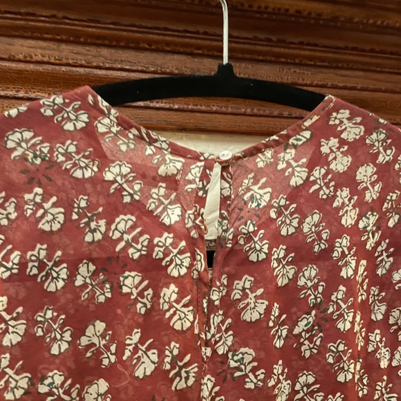 SOLD !!Doen sheer block printed dress - Picture 4 of 4